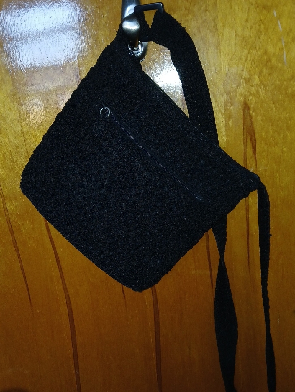 Liz Claiborne Black Crochet Crossbody Bag/Purse
